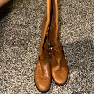 Lauren Ralph Lauren Tan Leather Over the Knee Boots